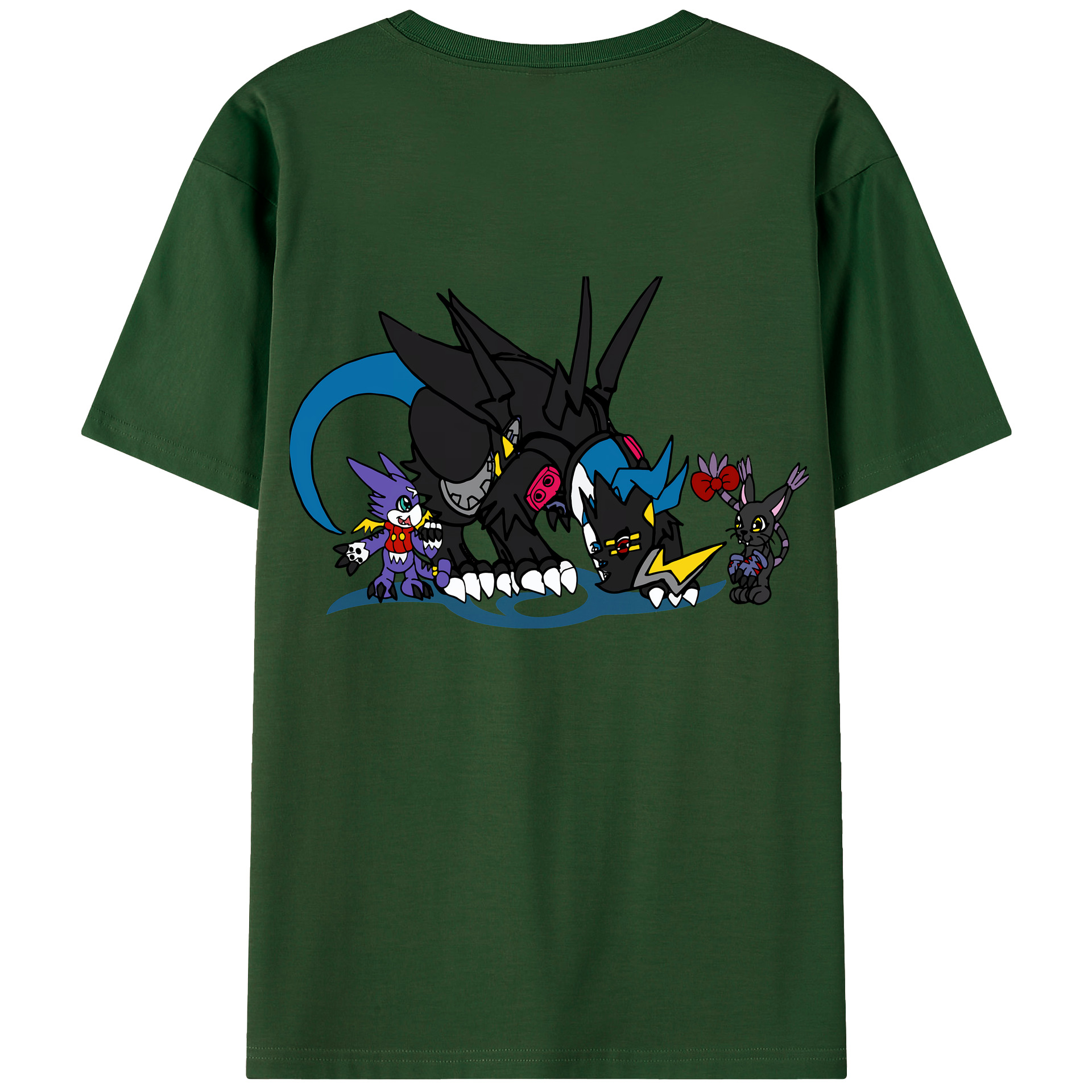 （画像用） Digimon デジタルモンスター/デジモン 綿100％半袖Tシャツ（背面プリント）